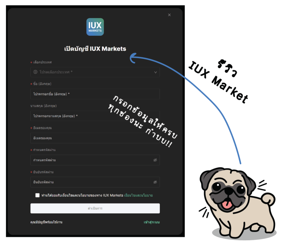 วิธีเปิดบัญชี IUX Markets