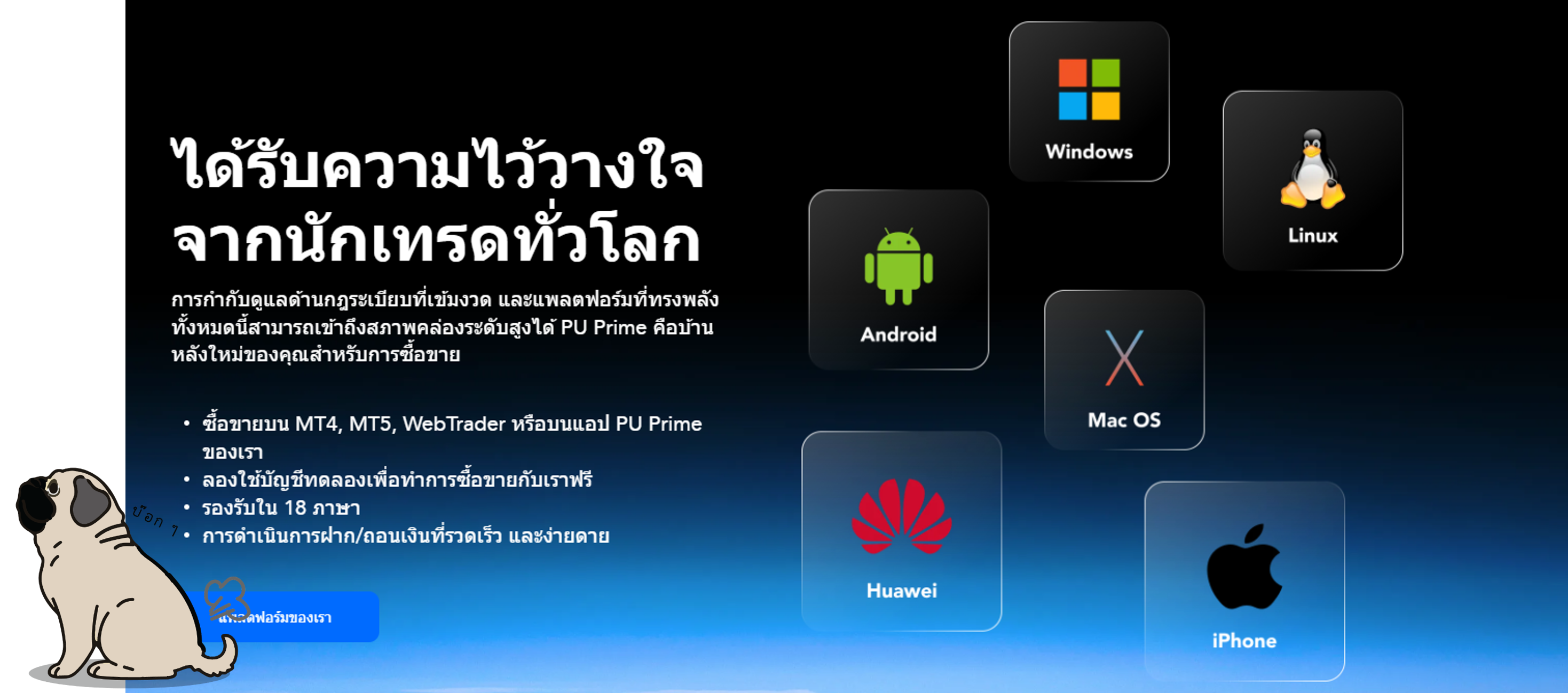 แพลตฟอร์มการซื้อขาย PU Prime